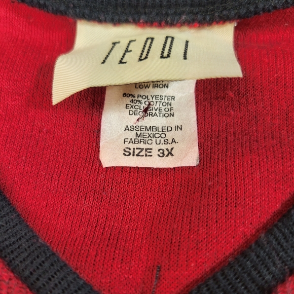 Teddi Women's Blouse Career Top, Burgundy/ Wine, Size 3X - Picture 5 of 9